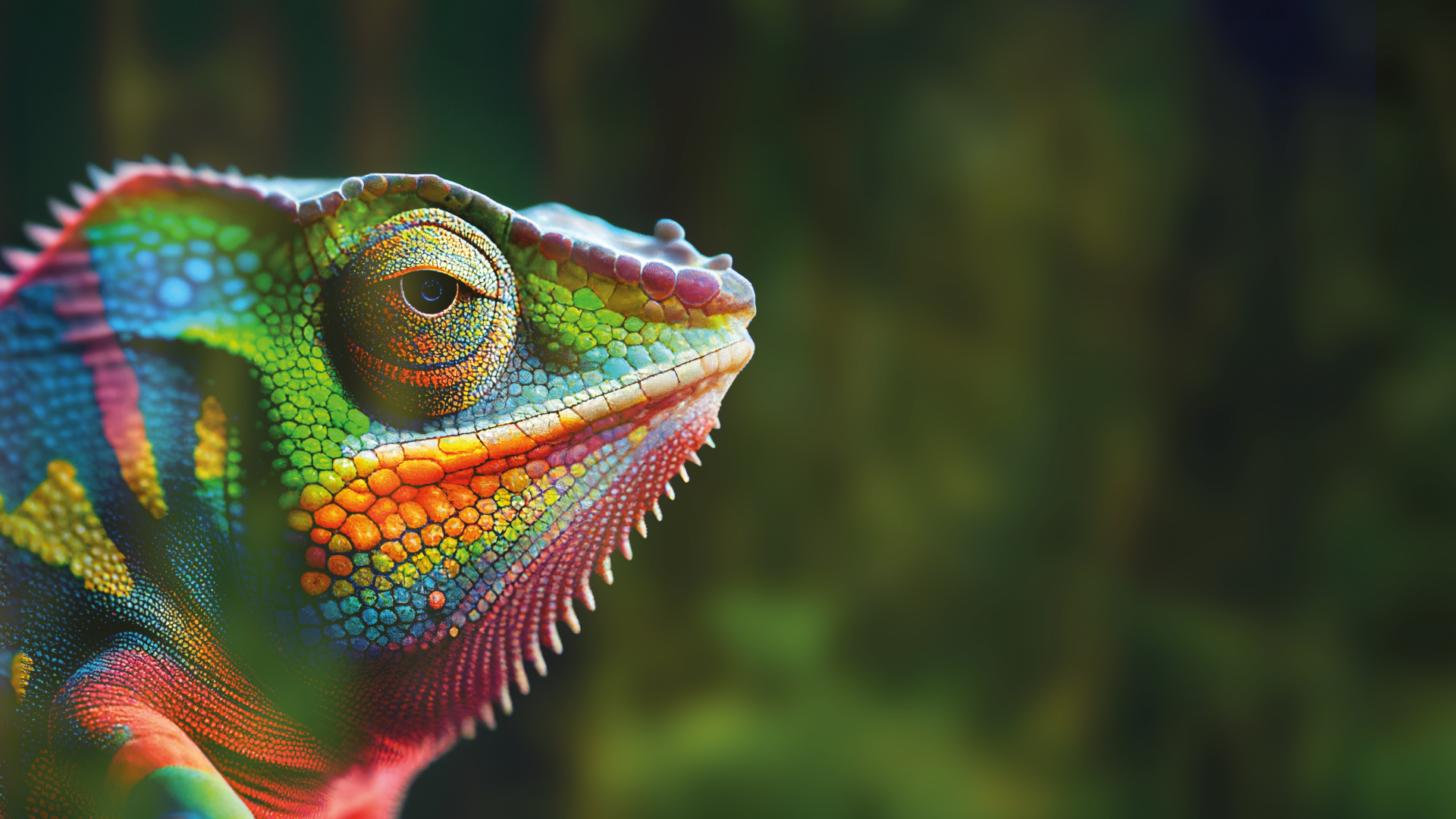 Conceito de cores camaleão